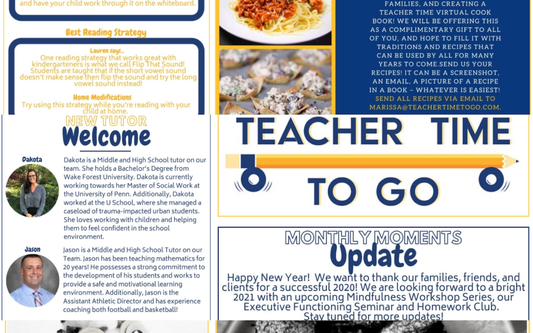 January Monthly Moments Newsletter