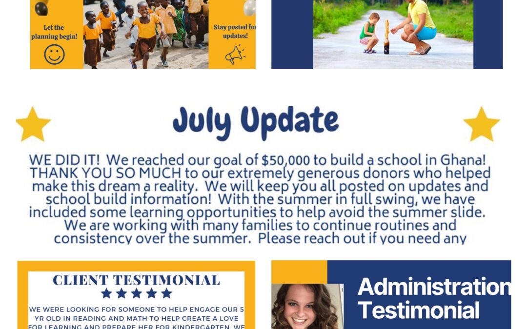 July Monthly Moments Newsletter